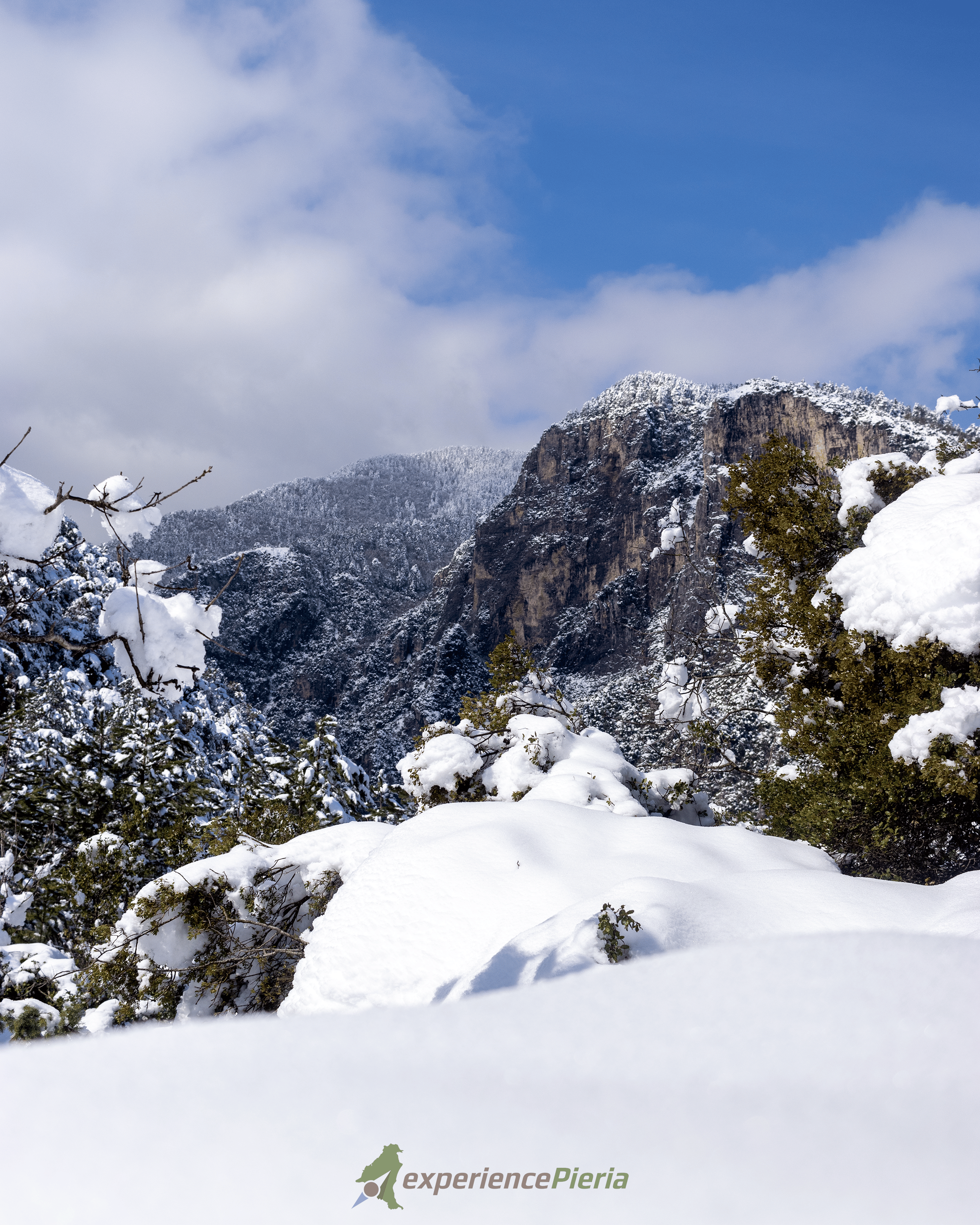 Snowy Mount Olympus, Winter in Pieria
