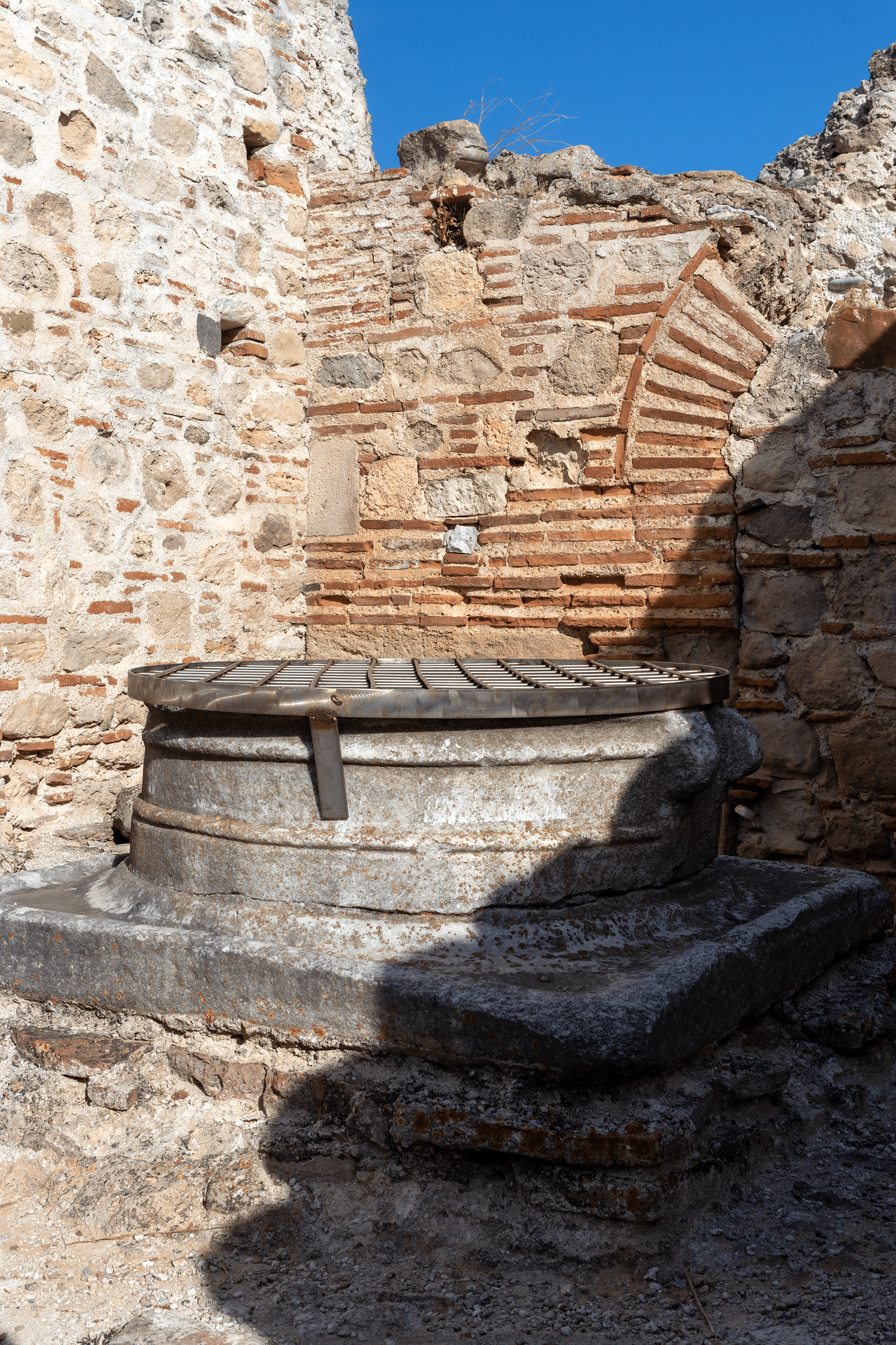 The well in Ancient Pydna's site, Pieria region.