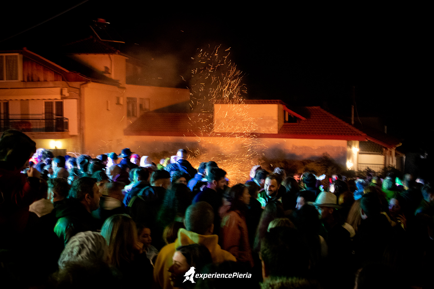 Carnival burning cedars in Litochoro
