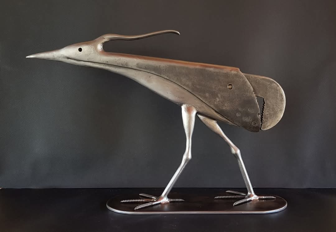 Bird sculpture finished