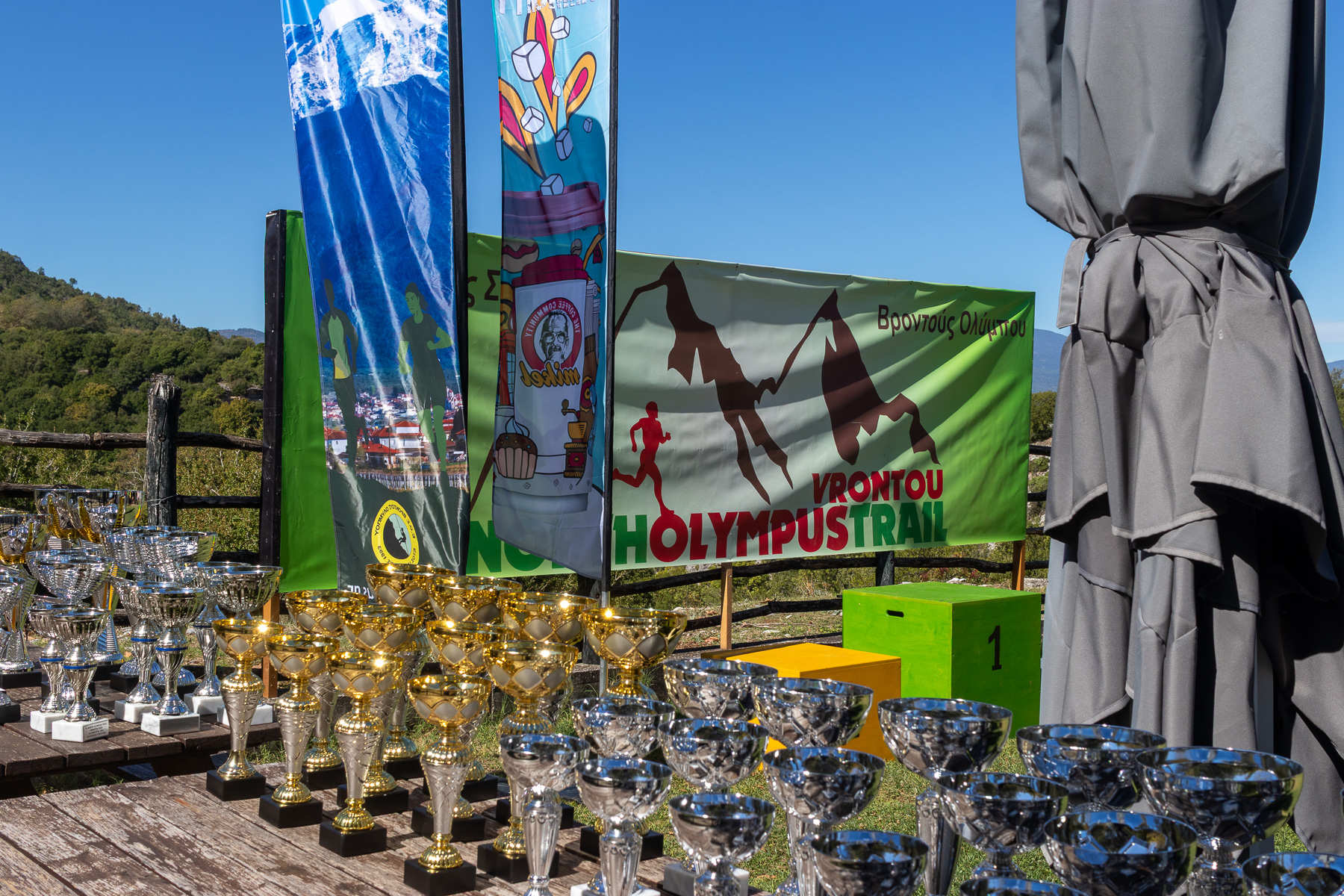 Trophies and Olympus view at North Olympus Trail