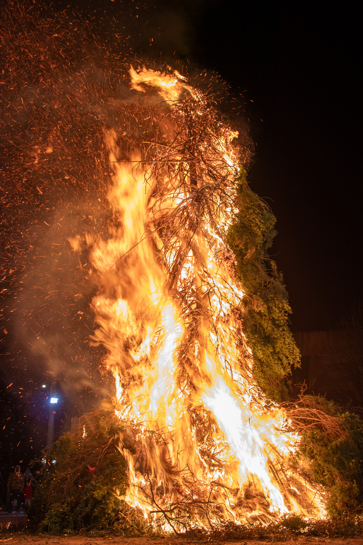 Full cedar fire Tsagkala ritual Skotina Pieria