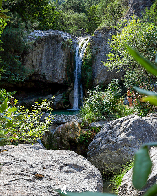 Orlias Waterfalls on Mount Olympus in Pieria, Greece