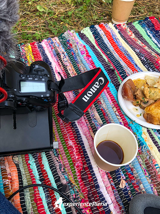 Camera, coffee and local food during the Gastronomic Festival in Elatochori