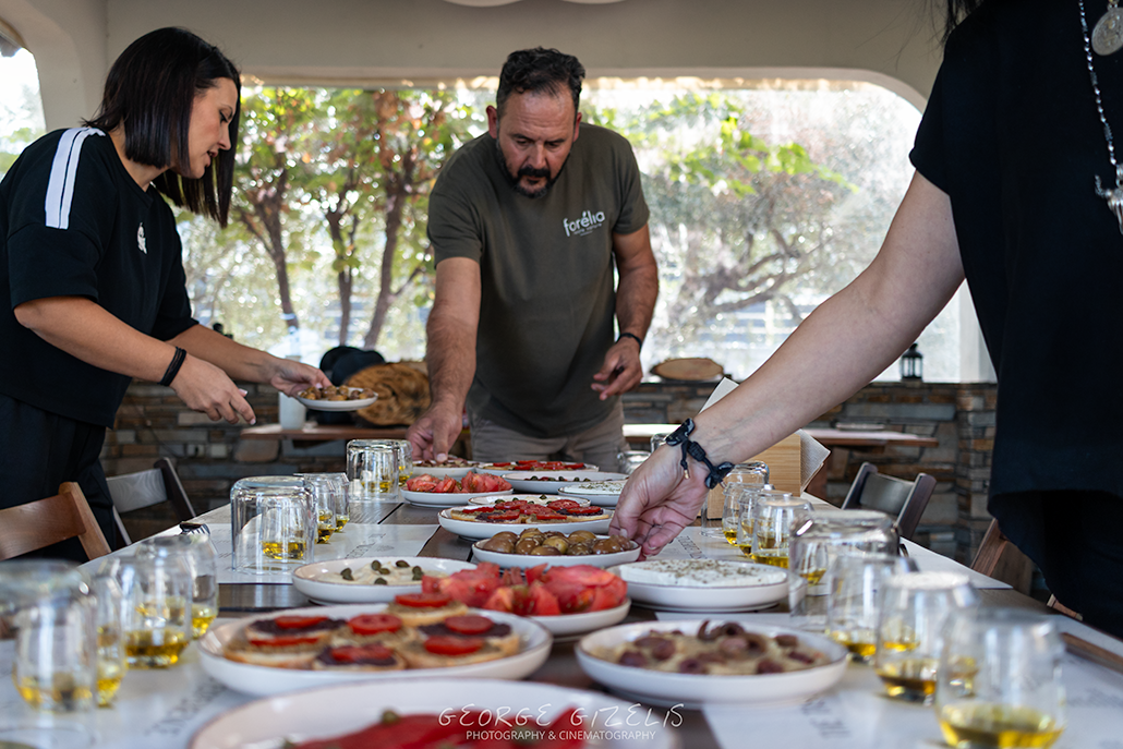 Forelia Olive Oil Experience — OLYMPUS TFP Festival Olive oil tasting and local food at Forelia during the OLYMPUS TFP Festival