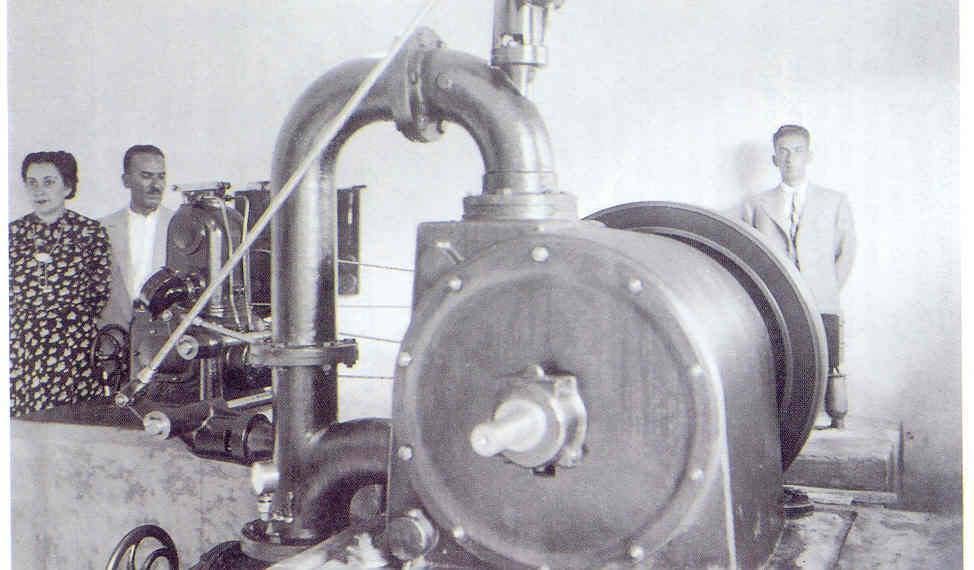 Historic hydroelectric generator powered by the Enipeas River in Litochoro